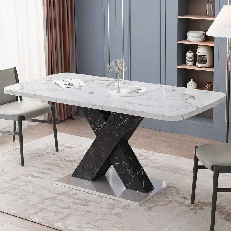 Table de salle à manger rectangulaire 1 pièce sans chaise