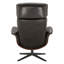 Fauteuil inclinable pivotant Mid-Century en cuir véritable-117357038