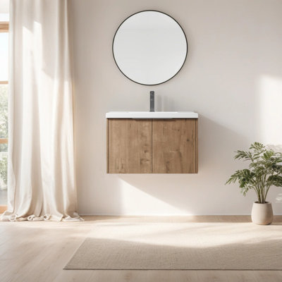 Argyl 29.54'' Single Bathroom Vanity with Resin Top
