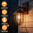 Vintage-style Outdoor Wall Lamp With A Worn-out Look, Equipped With Dusk-to-dawn Sensor And Motion Sensor