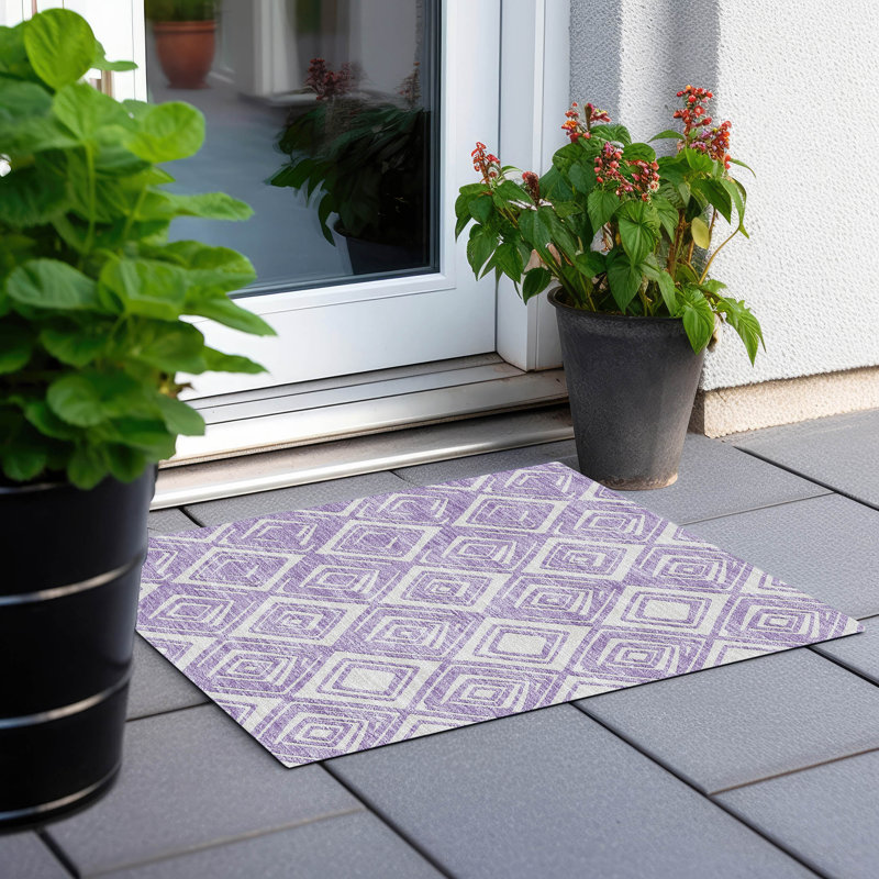 Tapis intérieur / extérieur mâle avec envers antidérapant, Rectangle 1 pi 8 po x 2 pi 6 po