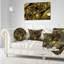 Coussin décoratif à motif floral brun