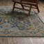 Tapis traditionnel bleu / vert en laine fabriqué à la main Gowen-693763535