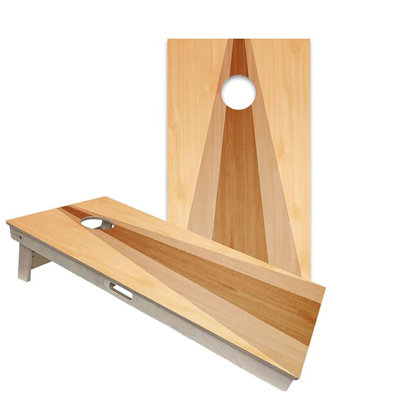 Wood Triangle 2x4 Cornhole Board Set | Includes (2) Boards (8) Bags & Optional Accessories