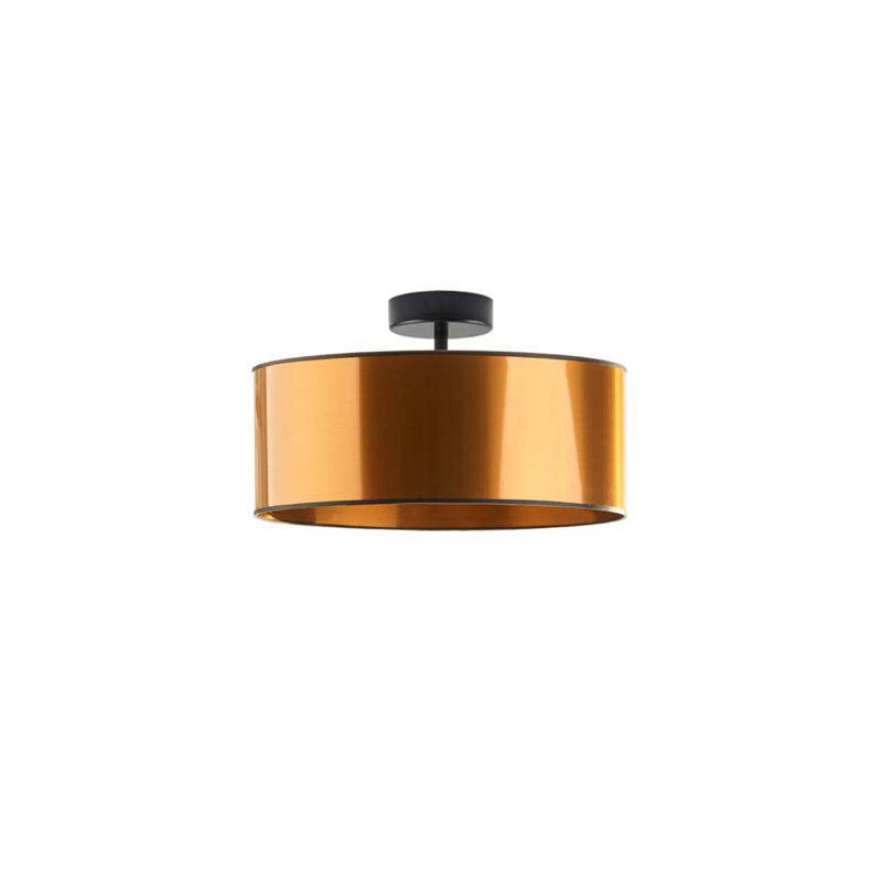 Buil Fabric Semi Flush Mount, Copper