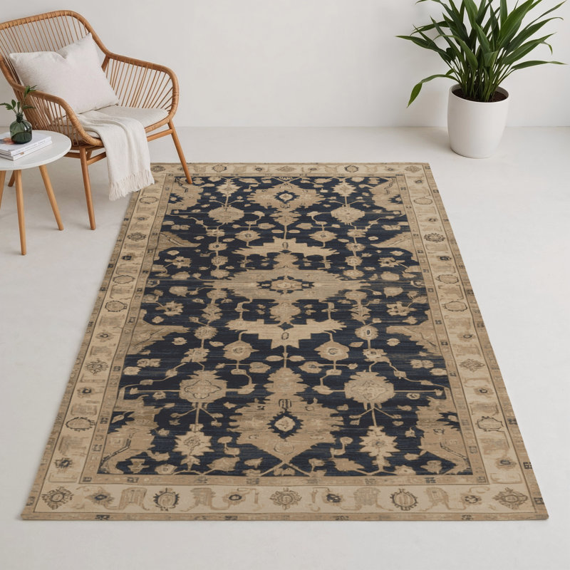 Tapis intérieur et extérieur brun Overdyed, Rectangulaire 3 pi x 5 pi