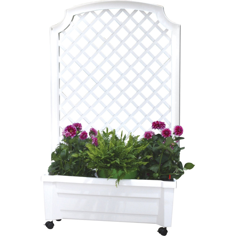 Self-Watering Planter Box, White