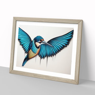 Alluring Kingfisher Bird - Single Picture Frame Print