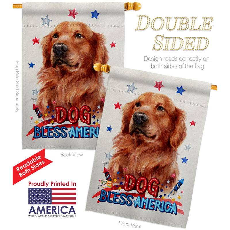 Drapeau de maison patriotique en polyester 3 faces 2 x 2 pi