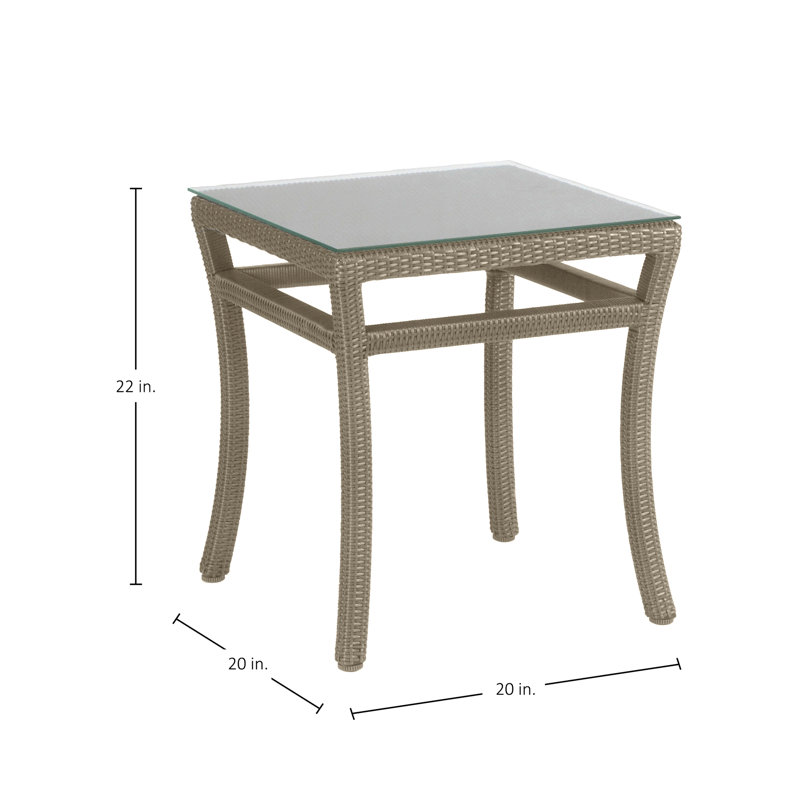 Club Outdoor Side Table, Oyster
