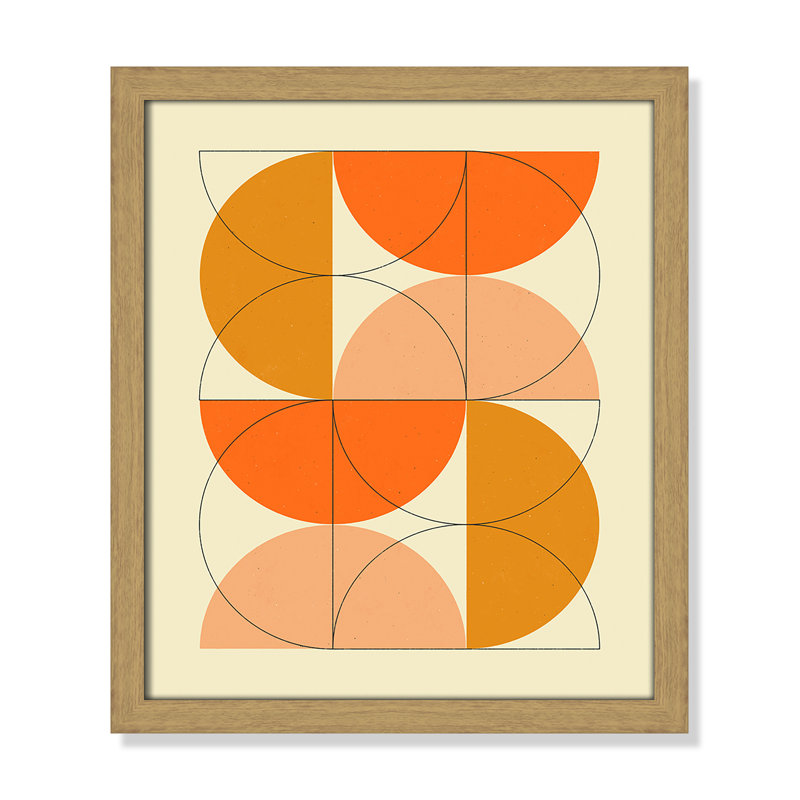 «Imaginaire 2» par Blue, Grain de bois naturel, L 13 po x H 15 po, Framed Print