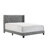 1Pc Size Bed Wingback Finish Polyester Fabric Button-Tufted Details Nailhead Trim Bedroom French Country Style-935442657