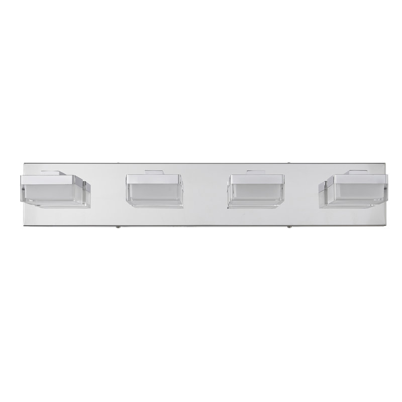 Applique murale moderne à 4 lumières pour salle de bain et miroir, design minimaliste élégant, écoénergétique, facile à installer