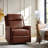 Rueda Genuine Leather Power Recliner with USB Port-84444145