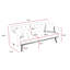 Futon-lit pliable convertible NOIR, canapé-lit pour un espace de vie compact.