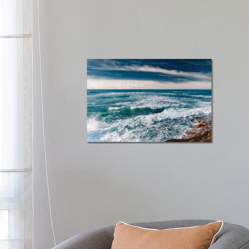 Coucher de soleil sur les falaises de San Diego par Bethany Young, impression sur toile tendue, H 18 po x l 26 po x P 1,5 po