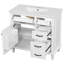 Kestrel 36-Inch Freestanding Bathroom Vanity with Ceramic Sink Top and Solid Poplar Wood Frame-123817869