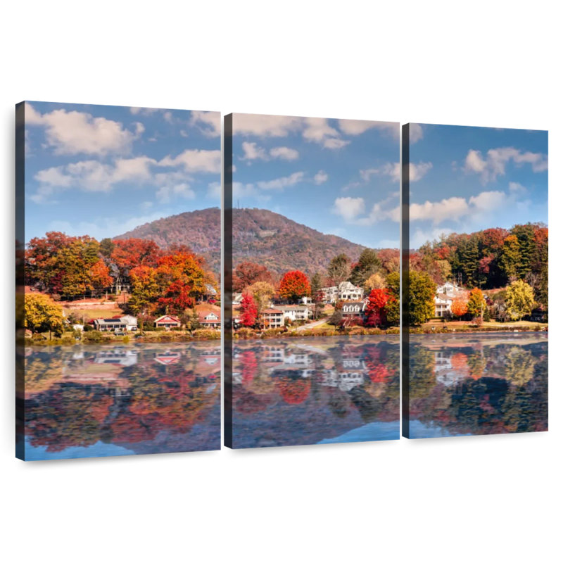 Lac Sebbie Junaluska en automne, H 28 po x l 45 po