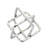 Decorative Object Metal Metal Interlocking Geometric Cube Design with Textured Hammered Surface for Contemporary Accent Display.-431399781-431399786
