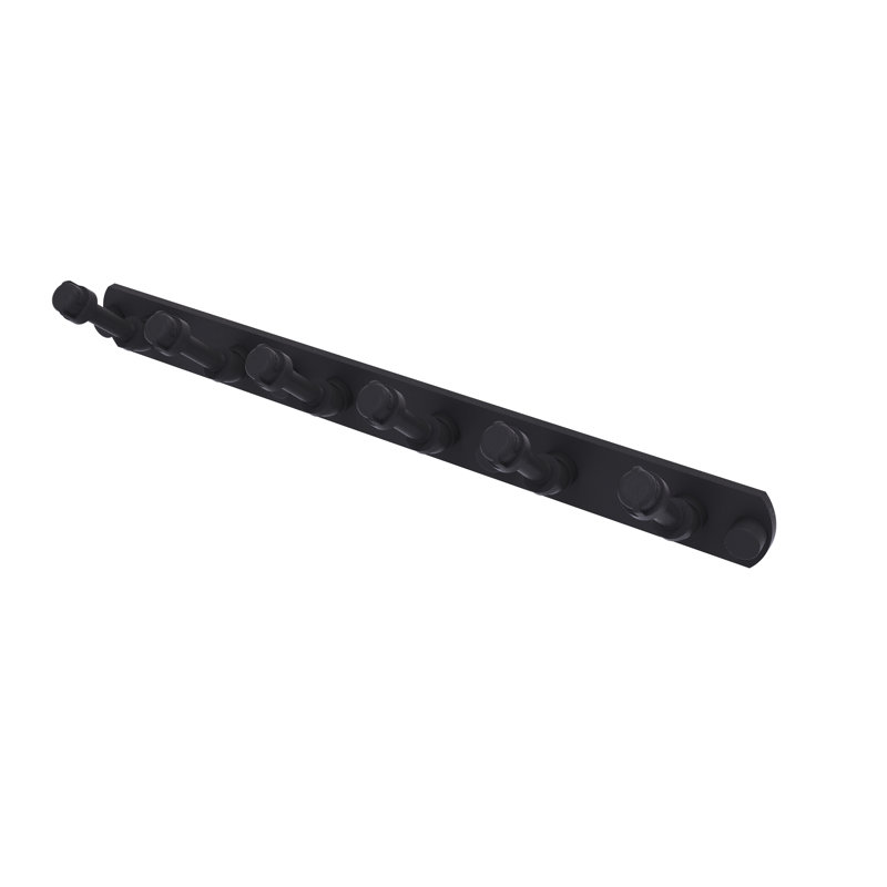 Bayer Wall Mounted Hook Rack, Matte Black