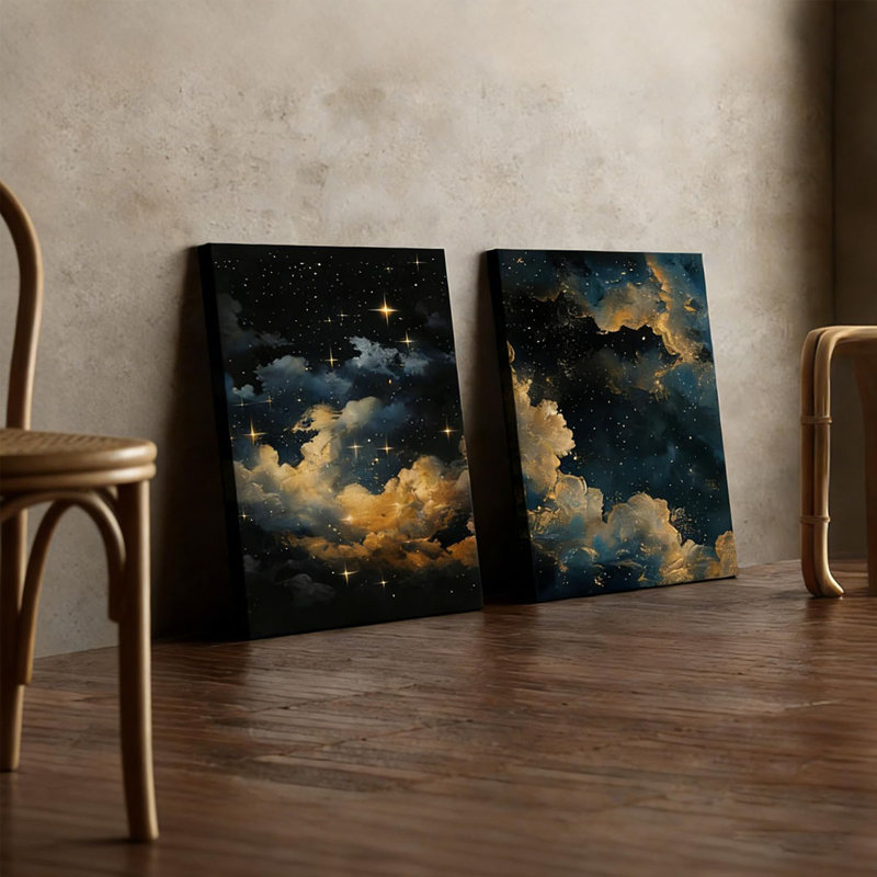 2 Piece Wrapped Canvas Wall Art