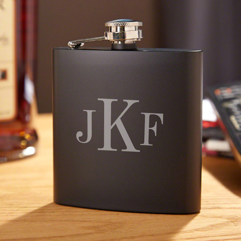 Personalized Blackout Flask - Personalized Flask For Him, Yes