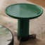 Modern round natural stone coffee table set