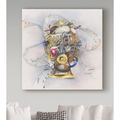 « jazz portrait », reproduction de peinture à l’acrylique sur toile tendue