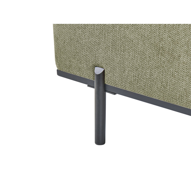 Upholstered Chaise Lounge, Green