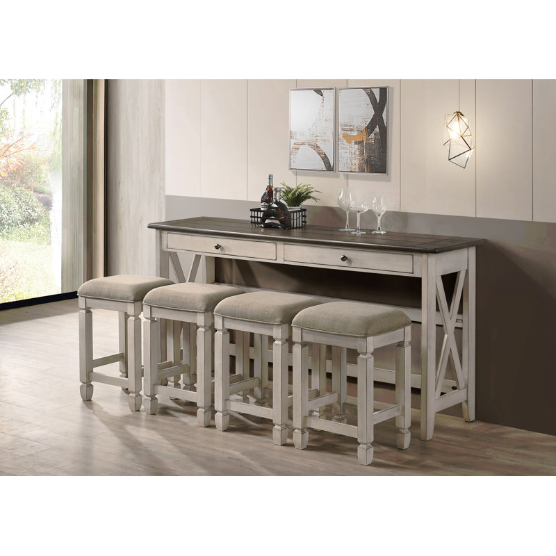 Console avec 4 tabourets