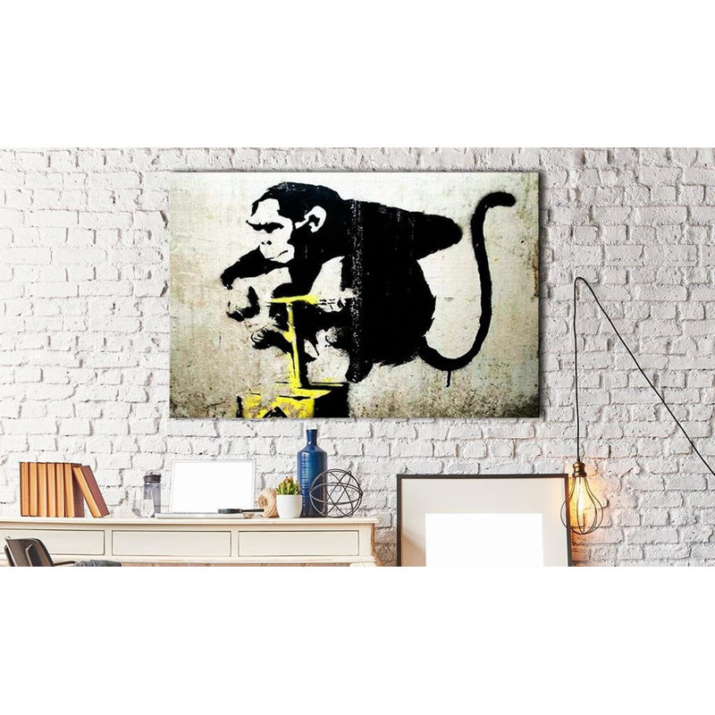 Croxley Banksy avec détonateur sur toile, H 16 po x l 24 po x P 0,7 po