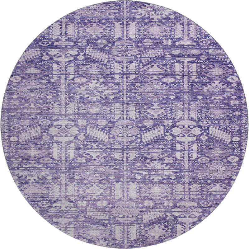Premium Machine Washable Verlin AMF1771 Global Rug, Round 8'