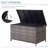 GDY 28'' W 120 Gallons Water Resistant Wicker Deck Box with Wheels in Gray