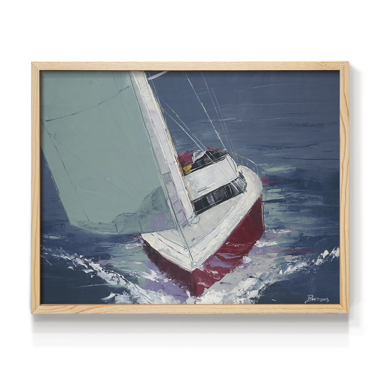 Jour de voile - impression encadrée - réaménageable, H 8 po x l 10 po, Naturel