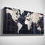 Vieille mappemonde bleue, impression sur toile tendue-1633168039