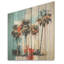 «Blue and Black Florida Palm Tree Harmony» - Floride sur impression sur bois-1769301250