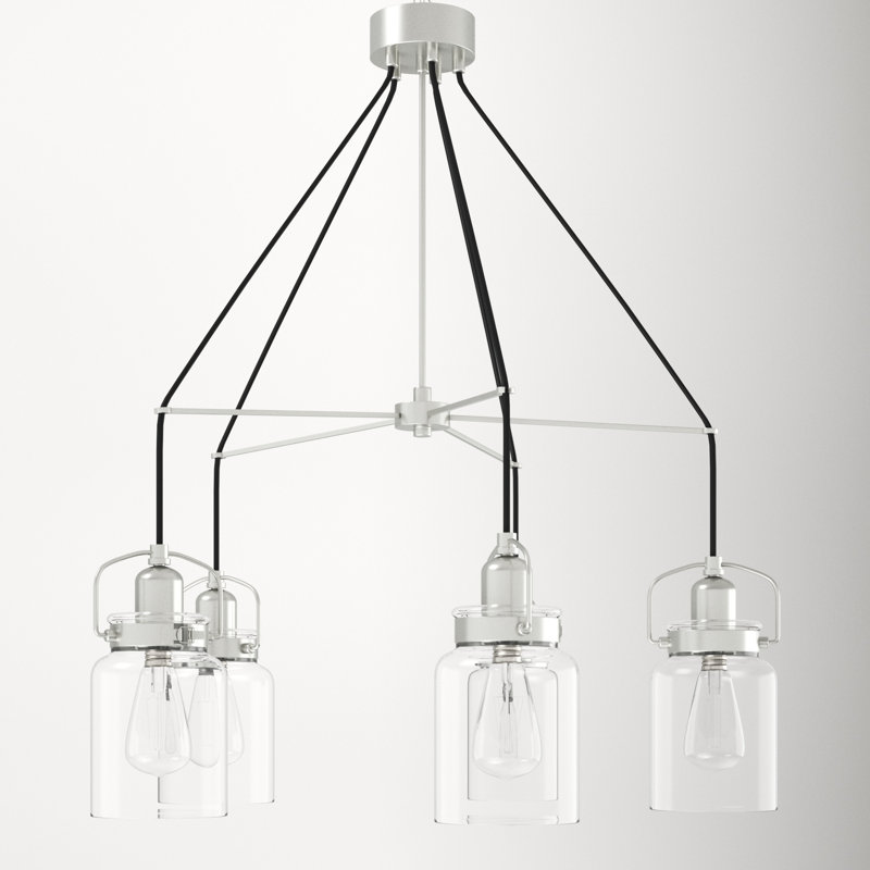 Leyden 5 - Light Cluster Pendant, Brushed Nickel