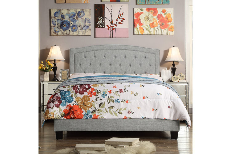 Milo Tufted Upholstered Low Profile Standard Bed