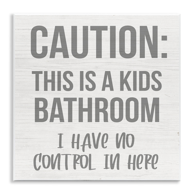 «Attention Kid's Bathroom» par Daphne Polselli - impression d'art graphique