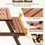 Table de pique-nique en bois brun pour 8 personnes, extérieure avec 2 sièges et bancs, capacité de 2220 lb