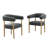 Upholstered Side Dining Armchair With Solid Wood Legs-1385477833