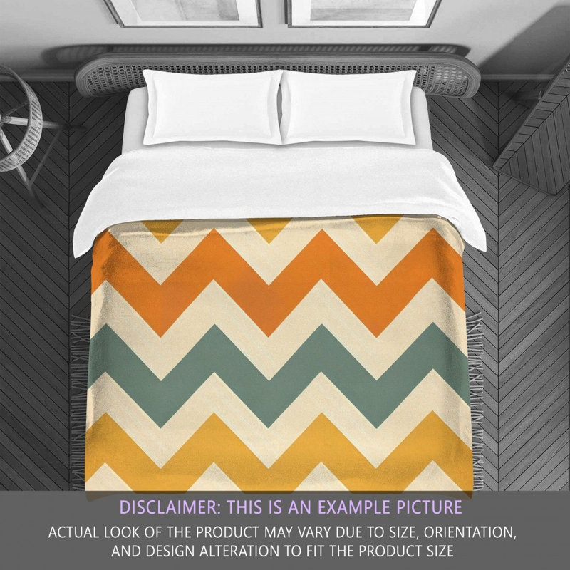 Chevron Comforter, Twin Comforter, Orange/Beige