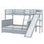 Lit superposé avec tiroirs, glissade, tablettes, échelle-901639377