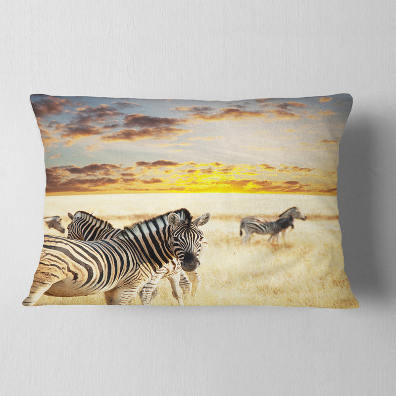 Coussin lombaire en zèbress africain