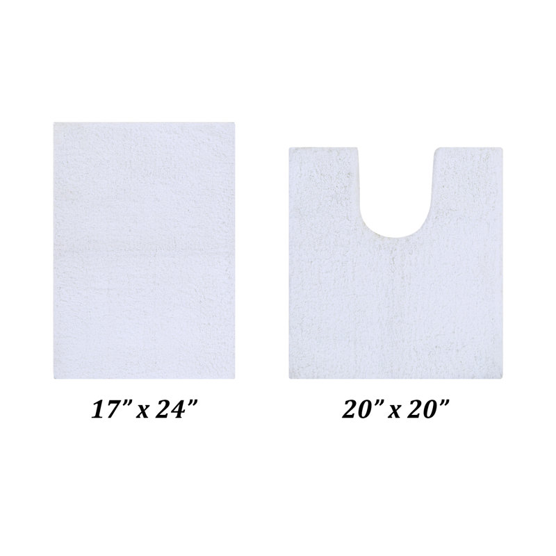 Loida Non-Slip Bath Rug, White