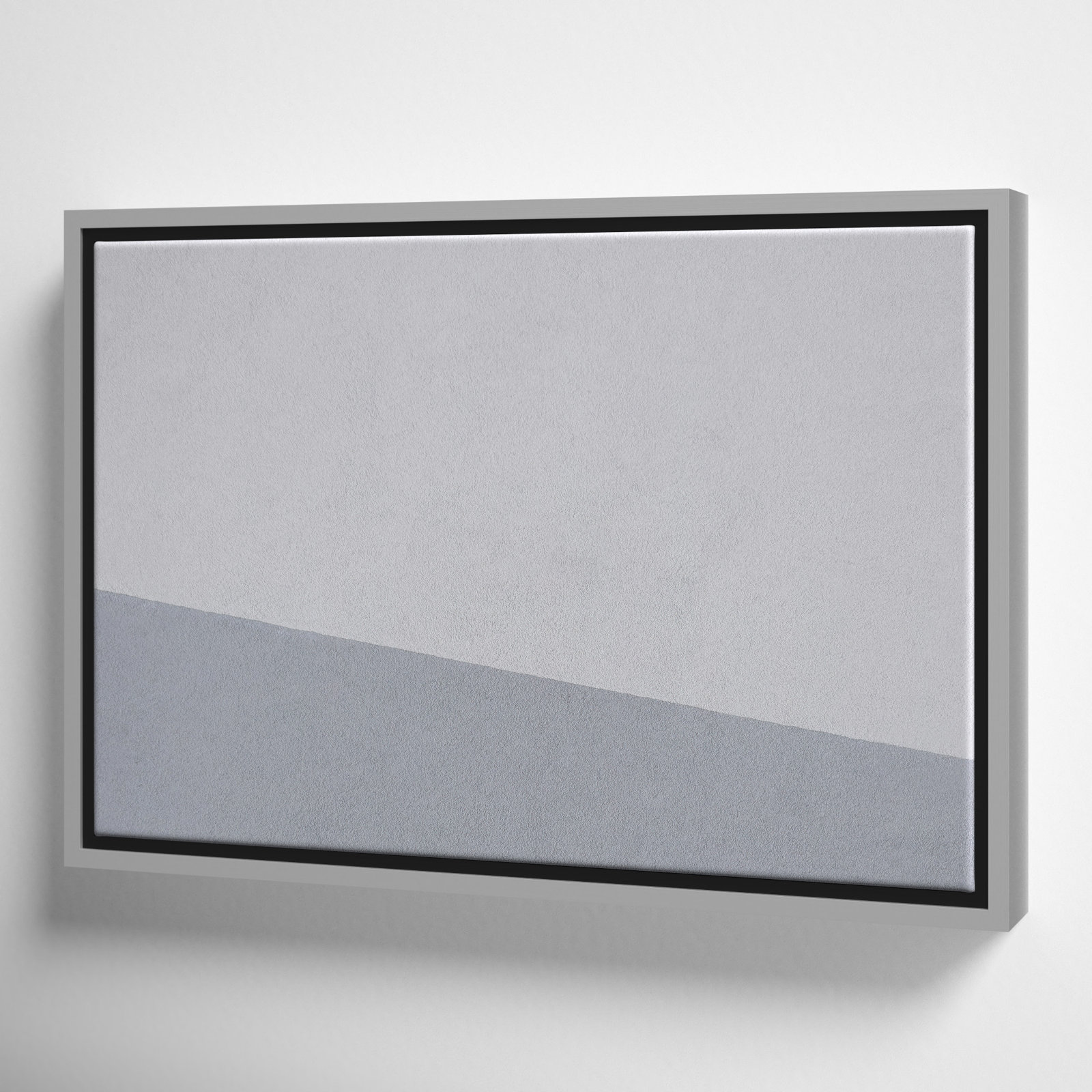 Dominic "Abstract Blues" Print, Silver Framed Canvas, 13.5" H x 19.5" W x 2" D