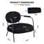 Ensemble de 2 fauteuils d'appoint rembourrés en velours côtelé avec coussin lombaire Aldarondo-132269723