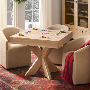 Table carrée en bois massif Burlywood
