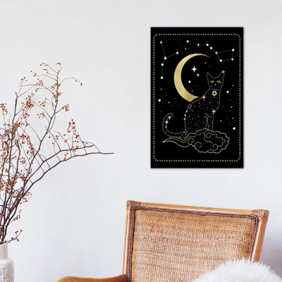 Cat Constellation by Emanuela Carratoni - Wrapped Canvas Print