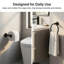 Ensemble de quincaillerie de salle de bain 6 pièces en noir mat-100351490